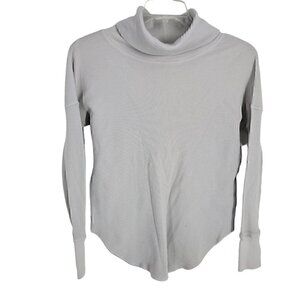 The Group Babaton Sweater Size Gray Small Waffle Pullover Cowl Neck Casual Comfy